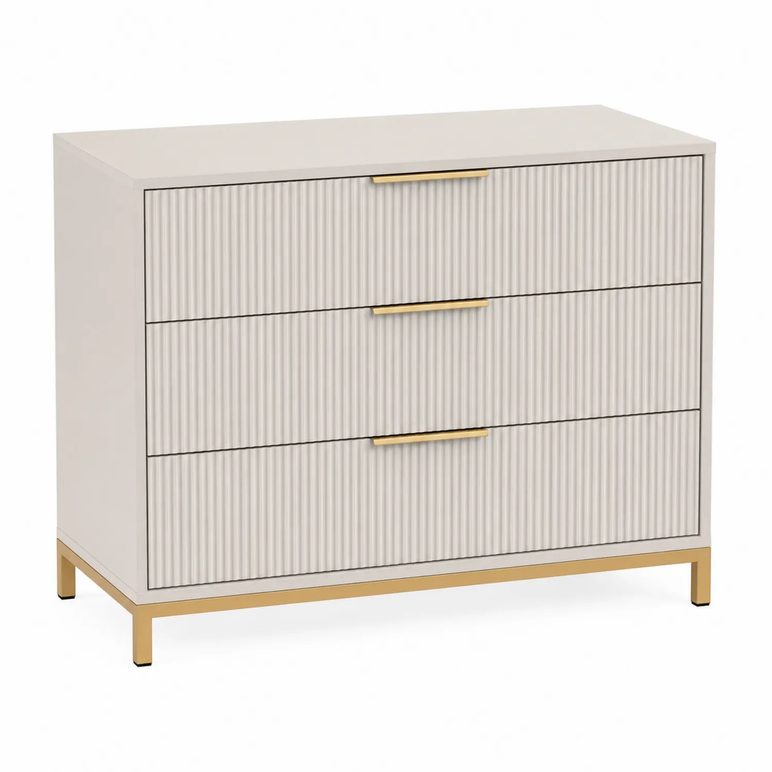 Cajonera de Madera con 3 Cajones Beige